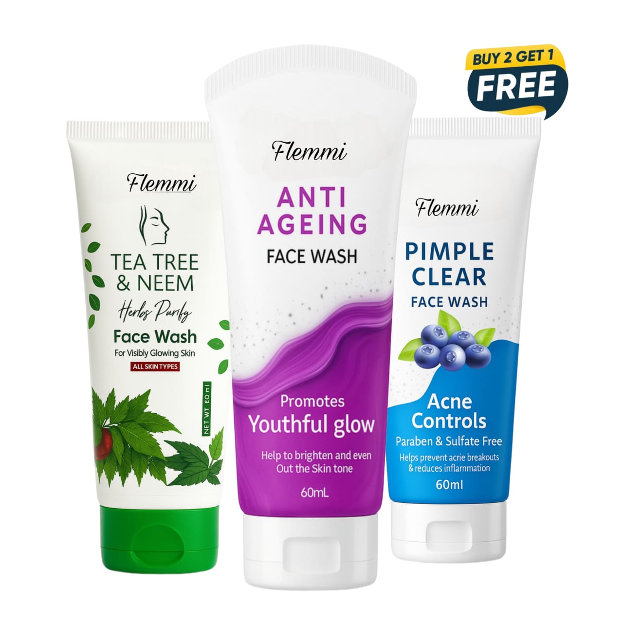 Neem Facewash + Anti Ageing +pimple clear